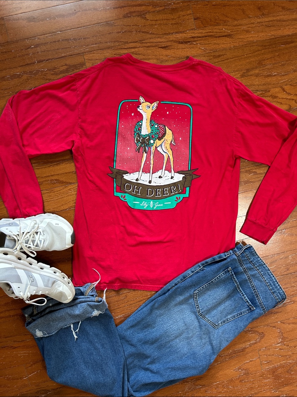Lily Grace Reindeer Pocket Tee